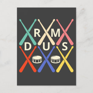 Trommeln mit Trommelstich Postkarte