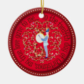 Trommeln mit zwölf Schlagzeugern Keramikornament (Vorne)