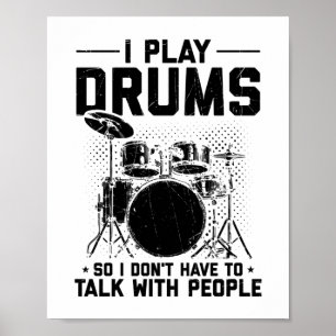 Trommeln   Musikinstrument Drummer Gift Poster