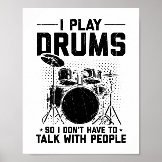 Trommeln | Musikinstrument Drummer Gift Poster (Vorne)
