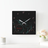Trommeln Personalisierte Wall-Uhr Quadratische Wanduhr (Zuhause)
