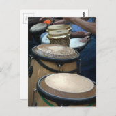 Trommeln Postkarte (Vorne/Hinten)