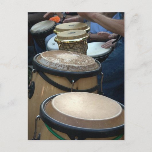 Trommeln Postkarte (Vorderseite)