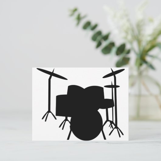 Trommeln Postkarte (Stehend Vorderseite)