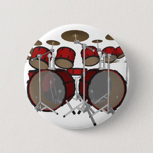 Trommeln:Red Drum Kit: 3D-Modell: Button (Vorderseite)