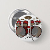 Trommeln:Red Drum Kit: 3D-Modell: Button (Vorne & Hinten)