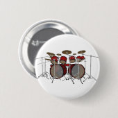 Trommeln:Red Drum Kit: 3D-Modell: Button (Vorne & Hinten)