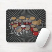 Trommeln:Red Drum Kit: 3D-Modell:Mousepad Mousepad (Mit Mouse)