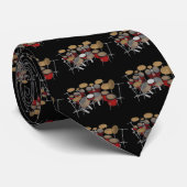 Trommeln: Red Drum Kit: 3D-Modell: Necktie Krawatte (Gerollt)