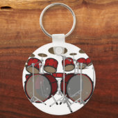 Trommeln: Red Drum Kit: 3D-Modell: Schlüsselanhänger (Vorderseite)