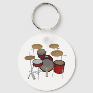 Trommeln: Red Drum Kit: 3D-Modell: Schlüsselanhänger