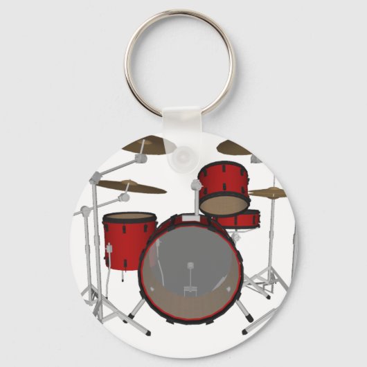 Trommeln: Red Drum Kit: 3D-Modell: Schlüsselanhänger (Vorderseite)