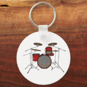 Trommeln: Red Drum Kit: 3D-Modell: Schlüsselanhänger (Vorderseite)