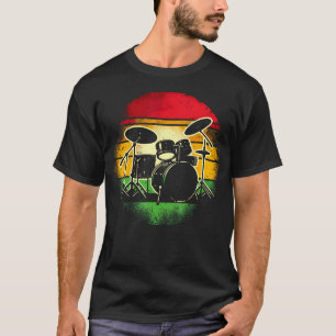 Trommeln Retro Vintage Schlagzeuger Band Drumset T-Shirt