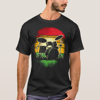 Trommeln Retro Vintage Schlagzeuger Band Drumset T-Shirt