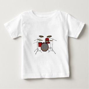 Trommeln: Rote Trommel-Ausrüstung: Modell 3D: Baby T-shirt