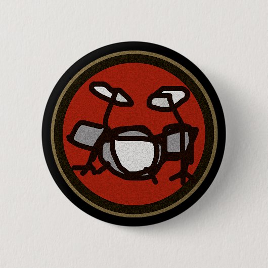 Trommeln, Schlagzeug Button (Vorderseite)