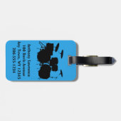 Trommeln Schlagzeug Design Gepäckanhänger (Rückseite horizontal)