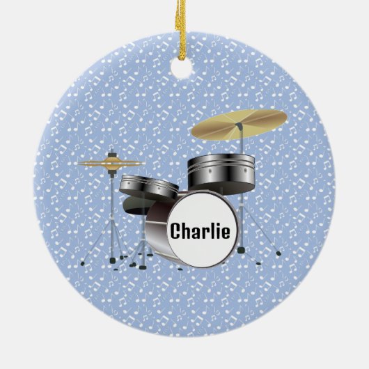 Trommeln Schlagzeug - Musikstil Keramik Ornament (Hinten)