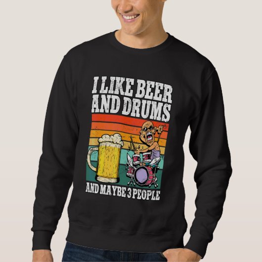 Trommeln Schlagzeuger Sweatshirt (Vorderseite)