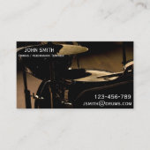 Trommeln/Schlagzeuglehrer oder -tutor Visitenkarte (Vorderseite)