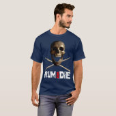 "Trommeln Sie oder die" Marine-T - Shirt (Vorne ganz)