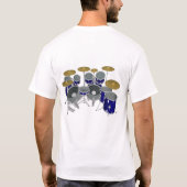 Trommeln Sie Set u. Stammes- die Grafik-(blau) - T-Shirt (Rückseite)