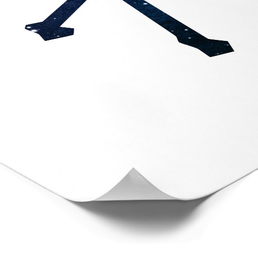 Trommeln-Silhouette Poster (Ecke)