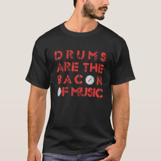 Trommeln sind das Becken von Vintagen Drummer-Gesc T-Shirt