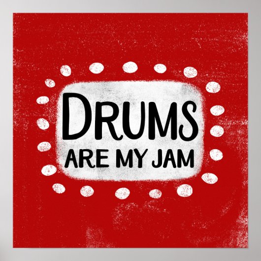 Trommeln sind meine Jam Poster Wall Art (Vorne)