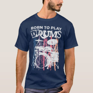 Trommeln spielen Rockmusik Band Drumme T-Shirt