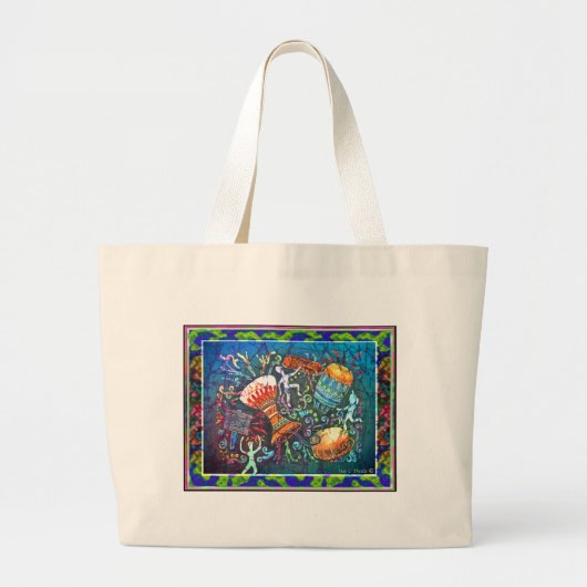 TROMMELN Taschen-Tasche Jumbo Stoffbeutel (Vorne)