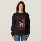 Trommeln Tempo Schlagzeuger Sweatshirt (Vorne ganz)