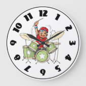 Trommeln-Uhr Große Wanduhr (Vorderseite)