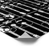 Trommeln und Gitarren für Wände Poster (Ecke)