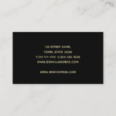 Trommeln Visitenkarte (Rückseite)