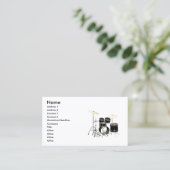 Trommeln Visitenkarte (Stehend Vorderseite)