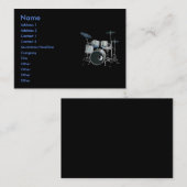 Trommeln-Visitenkarte Visitenkarte (Vorne/Hinten)