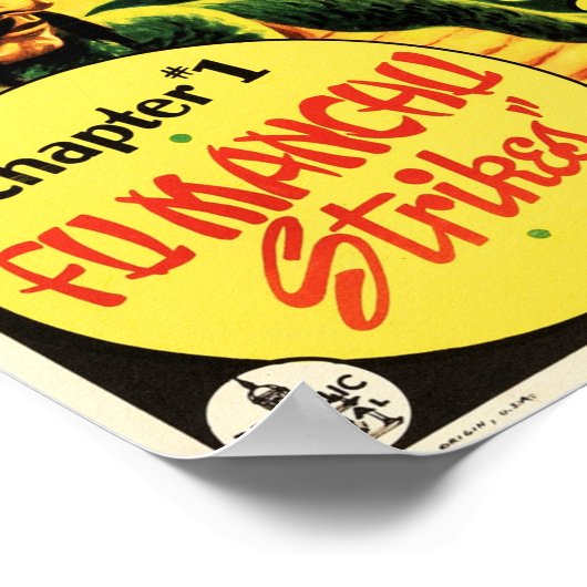 Trommeln von Fu-Manchu-Klassik-Verbrechen Thriller Poster (Ecke)