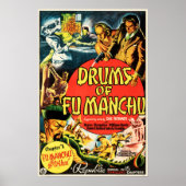 Trommeln von Fu-Manchu-Klassik-Verbrechen Thriller Poster (Vorne)