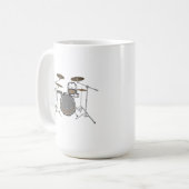 Trommeln: Weiße Trommel-Ausrüstung: Modell 3D: Kaffeetasse (Vorderseite Links)