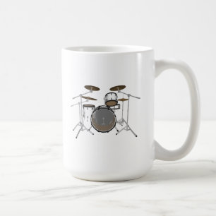 Trommeln: Weiße Trommel-Ausrüstung: Modell 3D: Kaffeetasse