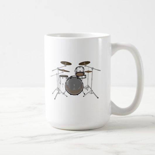 Trommeln: Weiße Trommel-Ausrüstung: Modell 3D: Kaffeetasse (Rechts)