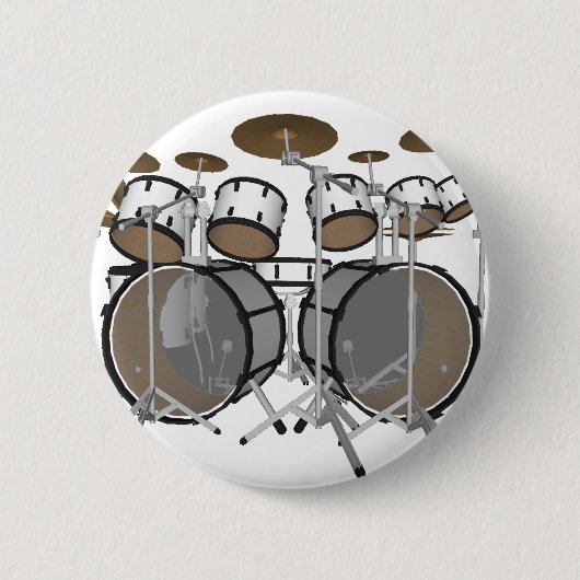 Trommeln: White Drum Kit: 3D-Modell: Button (Vorderseite)