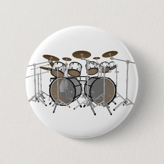 Trommeln: White Drum Kit: 3D-Modell: Button (Vorderseite)