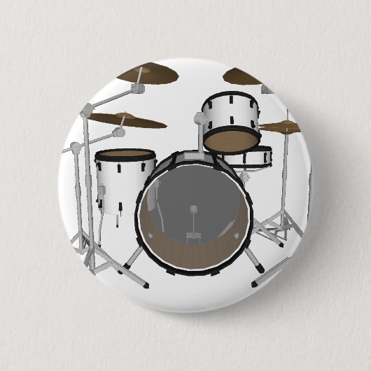 Trommeln: White Drum Kit: 3D-Modell: Button (Vorderseite)