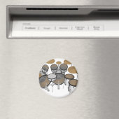 Trommeln: White Drum Kit: 3D-Modell: Magnet (In Situ (Geschirrspüler))