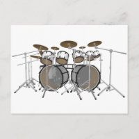 Trommeln: White Drum Kit: 3D-Modell: