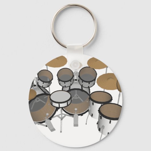 Trommeln: White Drum Kit: 3D-Modell: Schlüsselanhänger (Vorderseite)
