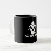 Trommeln Zweifarbige Tasse (Vorderseite Links)